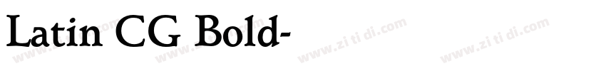 Latin CG Bold字体转换